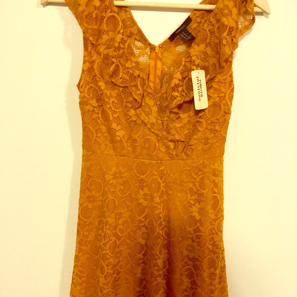 forever 21 mustard dress